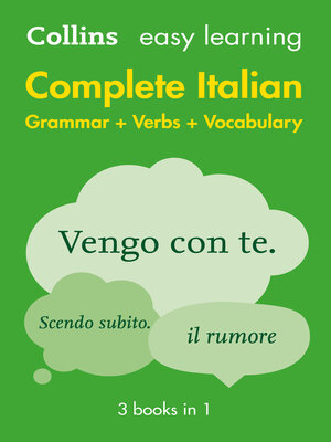 Easy Learning Italian Complete Grammar, Verbs and Vocabulary (3 books in 1) - ebook